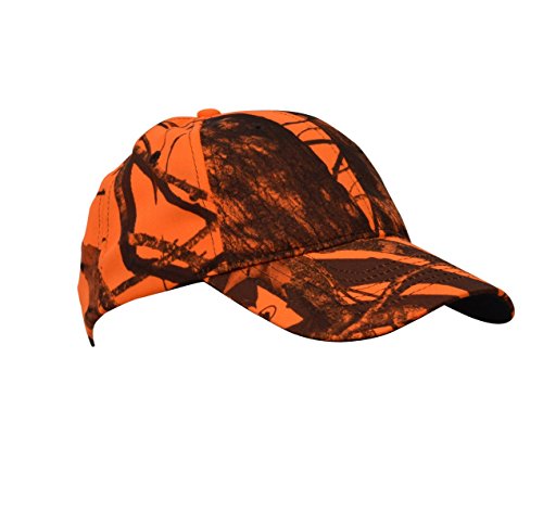 KC Caps® Mossy Oak Break Up Unisex Low Profile Neon Orange Brushed Canvas Camo Hunting Cap