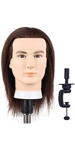 Testa per parrucchieri in capelli veri per taglio e styling_voghion.com