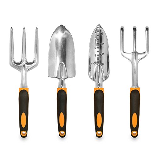 gardenhome Outils de jardin ergonomiques 4 pièces