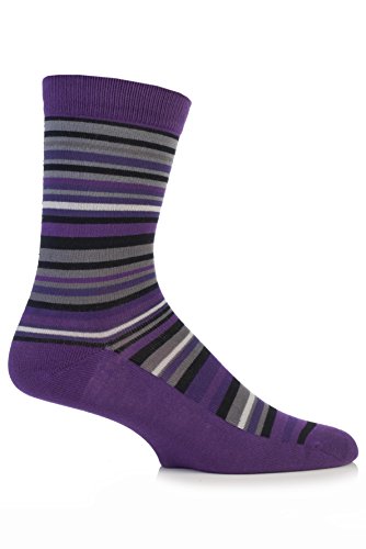 SockShop Men's 1 Pair Bamboo Stripe Socks in a Bag