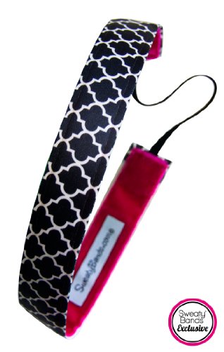 Sweaty Bands - Moroccan My World - #1 Fitness Headband! (Black - 1