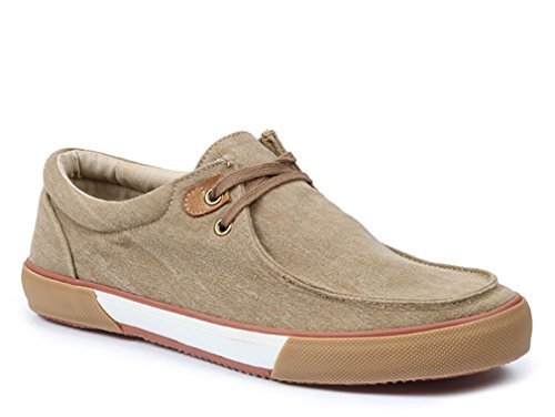 Gbx Men's 2 Eyelet Moc Toe Lace Up Casual Oxfords
