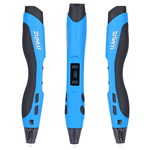 SUNLU Professional Printing 3D Pen with OLED Display,3-Dimensional Model Making,Stimulate Children's Imagination and Practical Ability(Blue)