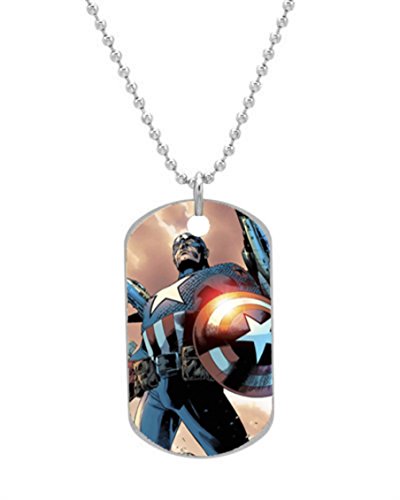 

Captain America Marvel Superhero Custom OvaL Dog Tag (Large Size) Pet Tag Cat Animal Tag