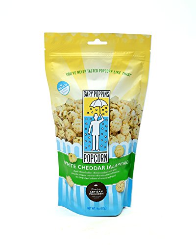 Gary Poppins White Cheddar Jalapeno Popcorn, Bag, 4oz