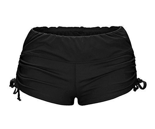 ReliBeauty Womens Adjustable Ties Boy Short Swim Bottoms