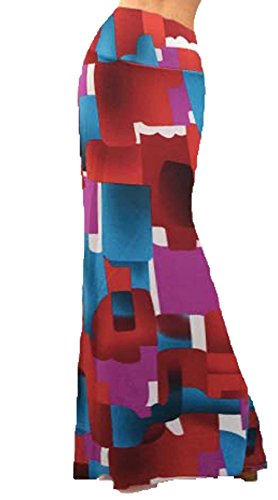 CANIS Colorful Tie Dye High Waist Polyster Full Long Skirt