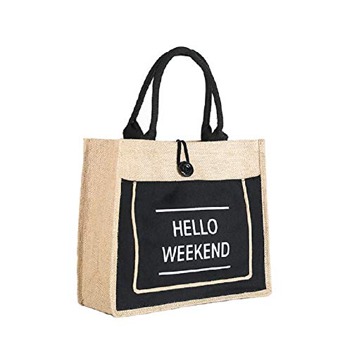 Algopix Similar Product 14 - JOYEAR Canvas Jute Reusable Large Tote