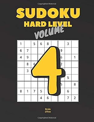 Sudoku Hard Level Volume 4: 200 Hard Puzzles Book for Adults, Seniors and Boys. Large Print Format (8.5x11).