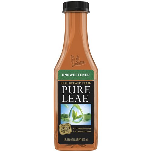 Lipton Pure Leaf Unsweetened Real Brewed Tea 18.5 Fl Oz (Pack of 12)