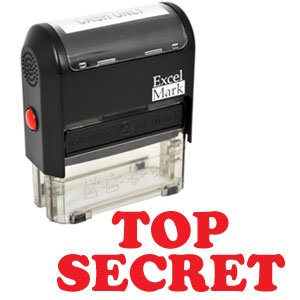 TOP SECRET Self Inking Rubber Stamp - Red Ink (42A1539WEB-R)
