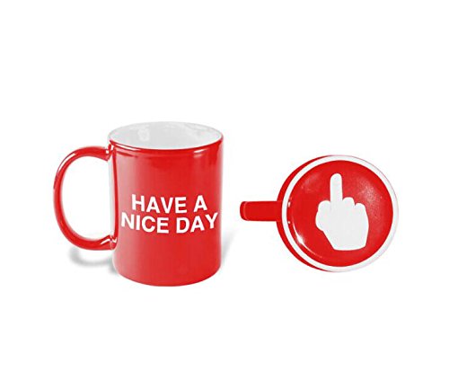 Funny New Office Workshop Mug Cup Have a Nice Day. Somewhere Else Coffee Tea