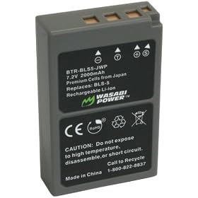 Wasabi Power Battery for Olympus BLS-5, PS-BLS5 and Olympus PEN E-PL2, E-PL5, E-PM2