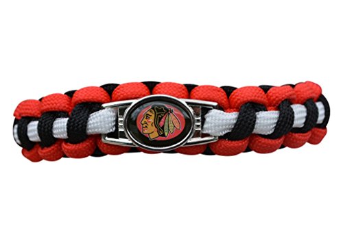 Chicago Blackhawks Paracord Bracelet, Chicago Blackhawks Jewelry & Perfect Hockey Fan Gift