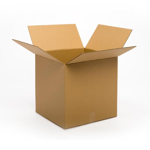 Pratt PRA0121 Recycled Corrugated Cardboard Single Wall Standard Cube Box with C Flute, 20