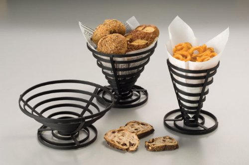 

American Metalcraft FCD2 Wrought Iron Flat Coil Slanted French Fry Basket, 7-Inch