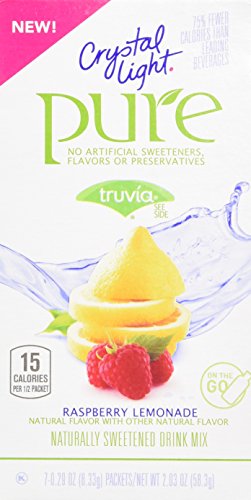 Crystal Light Pure Raspberry Lemonade on the Go New Flavor Naturally Sweetened Drink MIX (PACK OF 6)