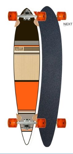 

Orange Classic Pintail Longboard Complete By Stella SDS