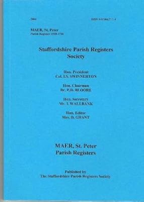 Staffordshire Parish Registers Society,Maer,St. Peter,1558-1746