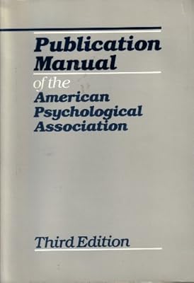Publication Manual of the American Psychological Association