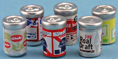 Dollhouse Beer Cans, 6pk