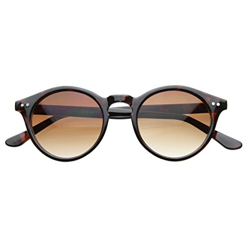 zeroUV - Vintage Inspired Small Round Circle Key Hole Retro P3 Sunglasses with Rivets