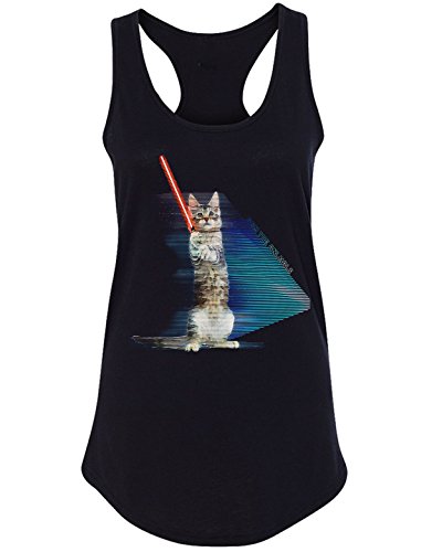 Arm The Animals Women's Hologram Battle Cat Graphic Shirt Tank Top -This Saves Cats
