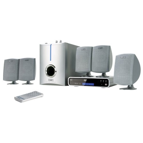Black Friday Coby DVD757 5.1 Channel DVD Player with Home Theater Speaker System