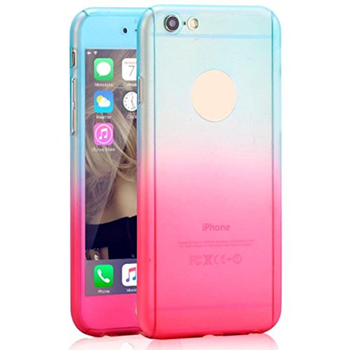 iPhone 6S 4.7inch Case,GBSELL Colorful Luxury Ultra-thin Shockproof Armor Back Cover ( Blue Hot Pink )