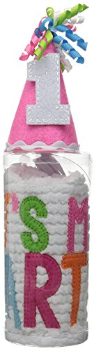 Mud Pie Baby Girls' Cake Smashing Gift Set with Bib and Hat, Multi, One Size
