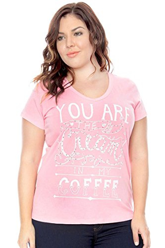 Womens Plus Size Graphic Words Tee
