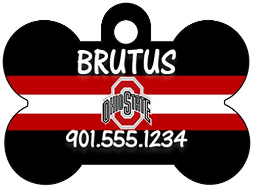 NCAA Dog Tag Pet Id Tag Personalized w/ Name & Number (Ohio State Buckeyes)