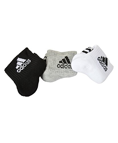 adidas Socks, Pack of 3 (Black/White/Grey)