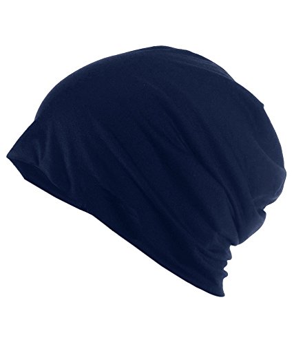 Gajraj Unisex Cotton Deep Blue Slouchy Beanie