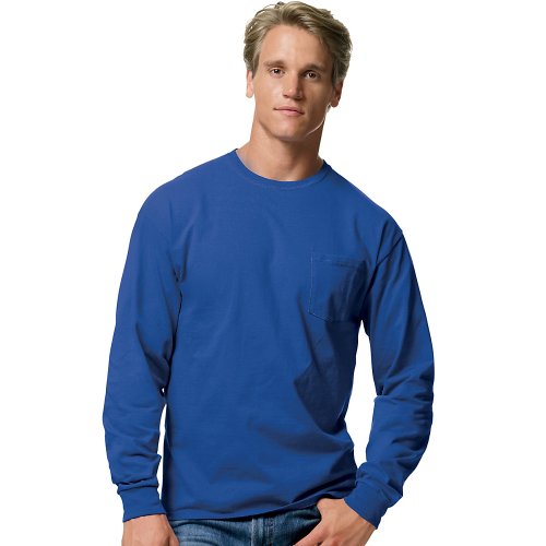 Hanes Men's TAGLESS® Long-Sleeve T-Shirt with Pocket