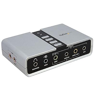 StarTech.com ICUSBAUDIO7D Adaptateur Carte Son USB vers Audio Stéréo Audio Numérique SPDIF 1x USB A Femelle 2x Toslink Femelle 8x 3.5mm Femelle