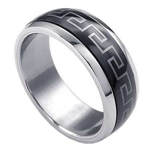 Orecchini Clip Uomo Donna JewelryWe - Acciaio Inox, Cerchio Argento E Nero, Senza Buco - Foto 9