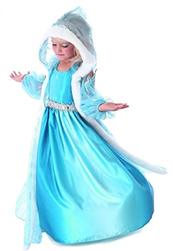 Frozen - Traje de princesa para las niñas - de 3 piezas - con el cabo - Azul - Talla...