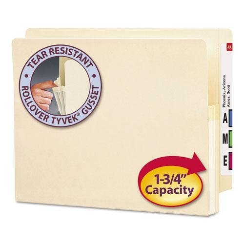 

SMEAD 75114 1 3/4" Accordion Expansion End Tab File Pocket, Straight Tab, Ltr, Manila, 25/Bx