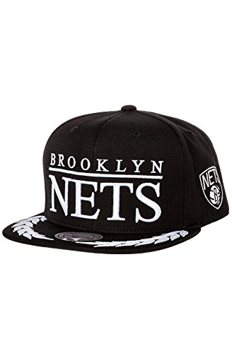 mitchell & ness mens brooklyn nets laurels snapback one size