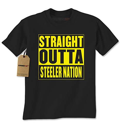 Expression Tees Straight Outta Steeler Nation Football Mens T-shirt