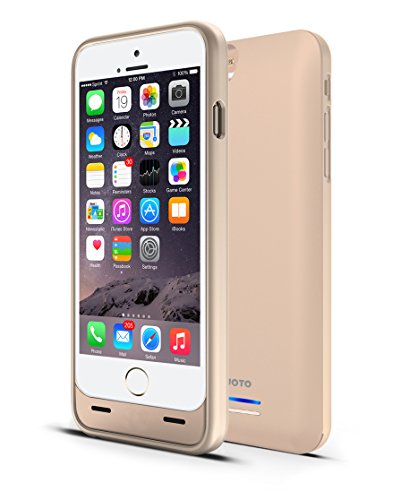 iPhone 6S Battery Charging Case / iPhone 6 Battery Case, JOTO Slim 3100mAh Extended Battery Case for Apple iPhone 6S / iphone 6 - 150% Extra Battery [Apple MFI Certified] - Gold
