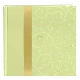 4X6 2 UP 200 PHOTO EMBROIDERED SCROLL FABRIC PHOTO ALBUM - IVORY - Photo Album