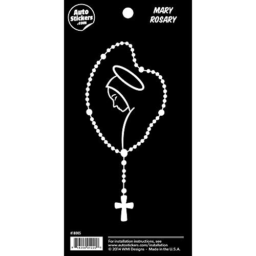 Algopix Similar Product 8 - Mary Rosary Family Vinyl Car Sticker