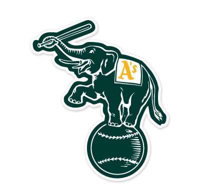Oakland Athletics MLB car bumper sticker decal (4