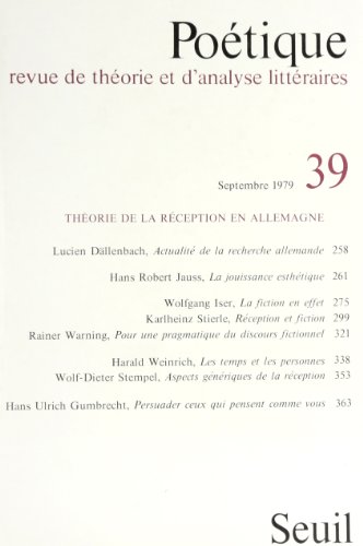 Algopix Similar Product 10 - Poetique, numero 39