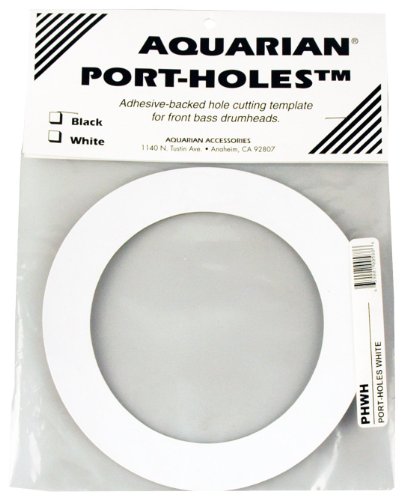 

Aquarian Drumheads PHWH White Port-Holes 5-inch