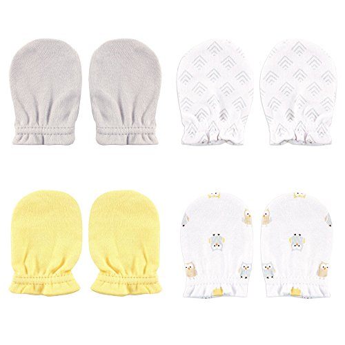 4-Pack Scratch Mittens, Yellow Owl