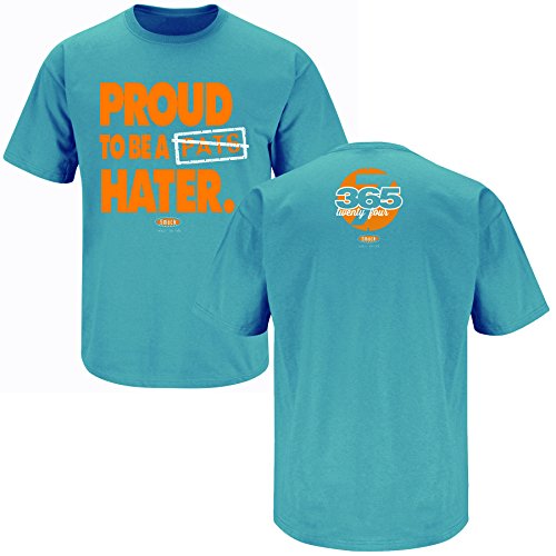 Miami Dolphins Fans. Proud To Be a Patriots Hater Aqua T-Shirt (S-5X)