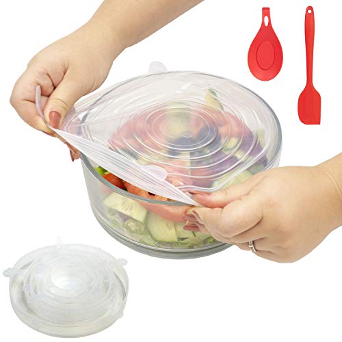 Algopix Similar Product 20 - 6 Pack Silicone Stretch Lids  Fits